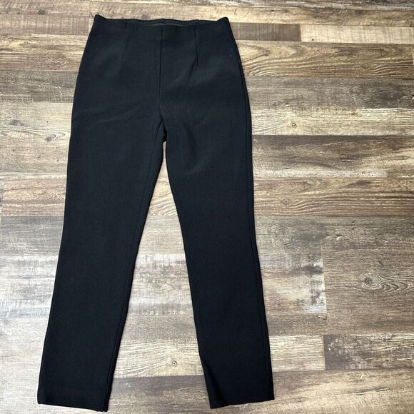 Joseph Ribkoff Pull On Stretch Pants Women's 6 Black Ribbed Ponte - Picture 1 of 11